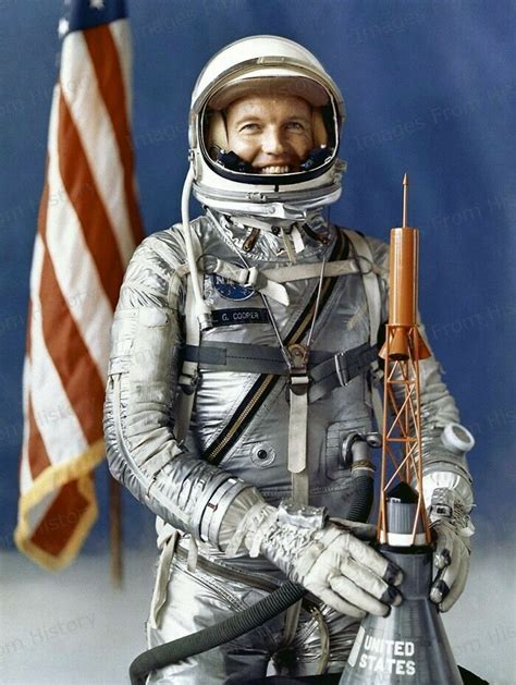 8x10 Print NASA Astronaut L Gordon Cooper Mercury Atlas 9 Faith 7 1963