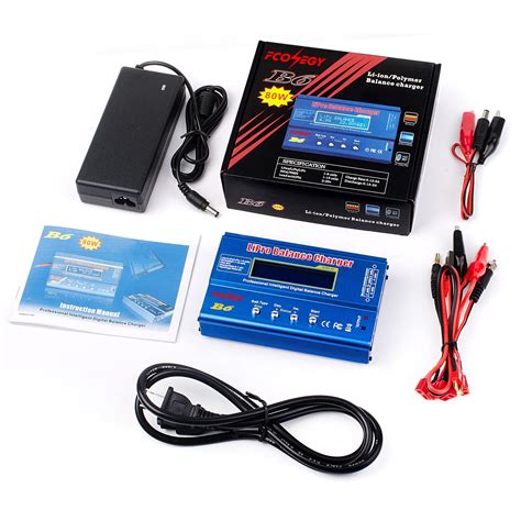 Fconegy B6 Lipo Battery Charger 80w 6a Rc Battery Pack Balance Charger Discharger For Nimhnicd