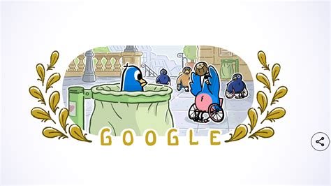 Wheelchair Basketball Paralympics Google Doodle