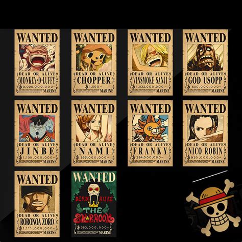 One Piece Bounty โปสเตอร์ตกแต่งผนังการ์ตูนใหม่แฟชั่นกระดาษคราฟท์