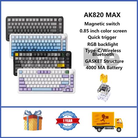 AJAZZ AK MAX Magnetic Keyboard Hot Swappable RGB GASKET Custom Gaming Keyboard With