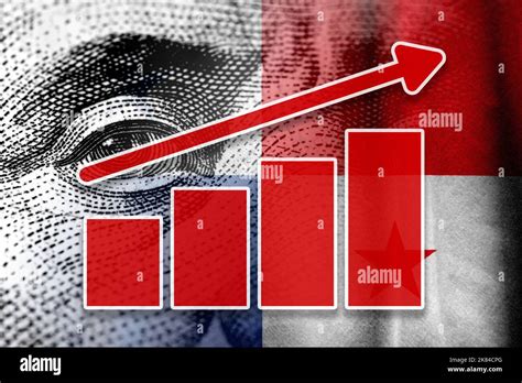 Gráfico de Economía Flecha Arriba Bandera de Panamá y Cuenta en Dólar