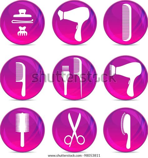 Hair Style Icons Eps10 Stock Vector Royalty Free 98053811 Shutterstock