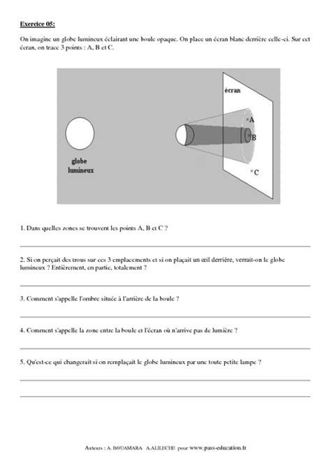 Comment Se Propage La Lumi Re Exercices Corrig S Me Physique