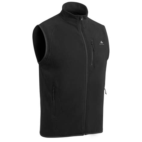 Gilet Polaire De Randonnée Montagne Homme Mh120 Noir Quechua Decathlon