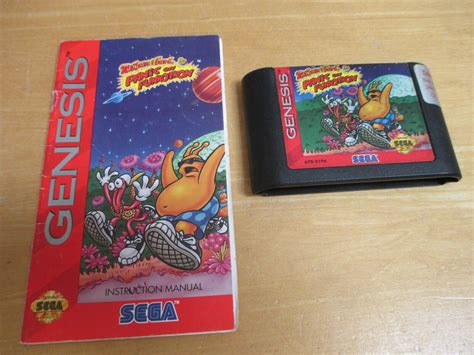 Sega Genesis Toejam Earl Panic On Funkotron Video Game Cartridge