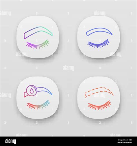 Cejas Conformación De Iconos De App Ui Ux De La Interfaz De Usuario