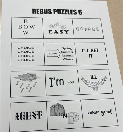 Solved REBUS PUZZLE 5 REBUS PUZZLES 6 REBUS PUZZLES | Chegg.com