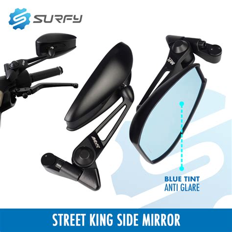 Street King Side Mirror Full Adjustable Blue Lens From Thailand Lazada Ph