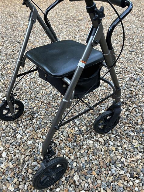 Days Lightweight Four Wheel Rollator Mobility Walker With Padded Seat Ebay