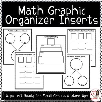 Math Graphic Organizer Inserts by For The Love of Teachers Shop | TpT