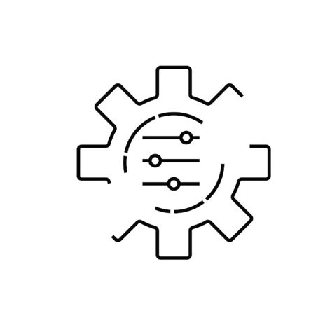 Modelo de ícone de engrenagem cor editável Sinal vetorial do símbolo de