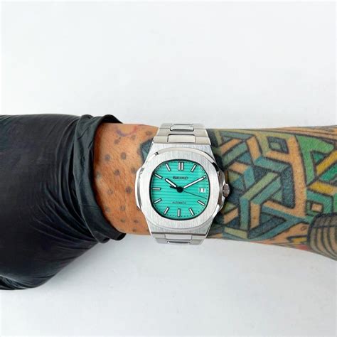 Custom Seiko Mod Tiffany Blue Nautilus Women S Fashion Watches