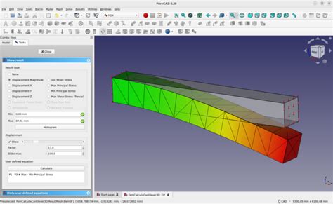 FEM CalculiX Cantilever 3D FreeCAD Documentation