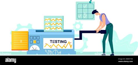 Testing Process Business Concept Vector Illustration Part Of Teamwork