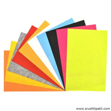 A Multi Color Felt Sheets Pcs Srushti Patil