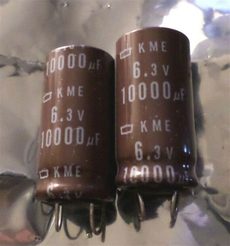 2 Pcs Nippon Chemi Con 10000uF 6 3V 105C Electrolytic Capacitors