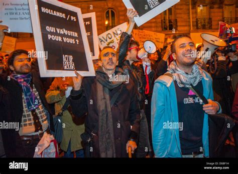 Paris France Pro Gay Marriage Equality Protests By French LGTB