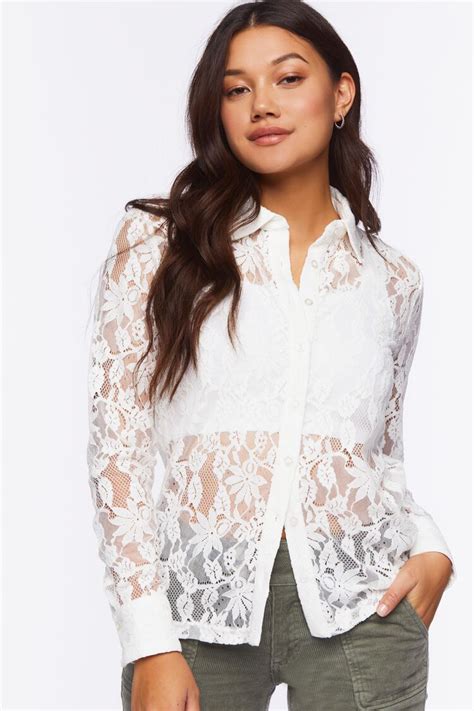 Shop For Sheer Lace Shirt Women Shirts