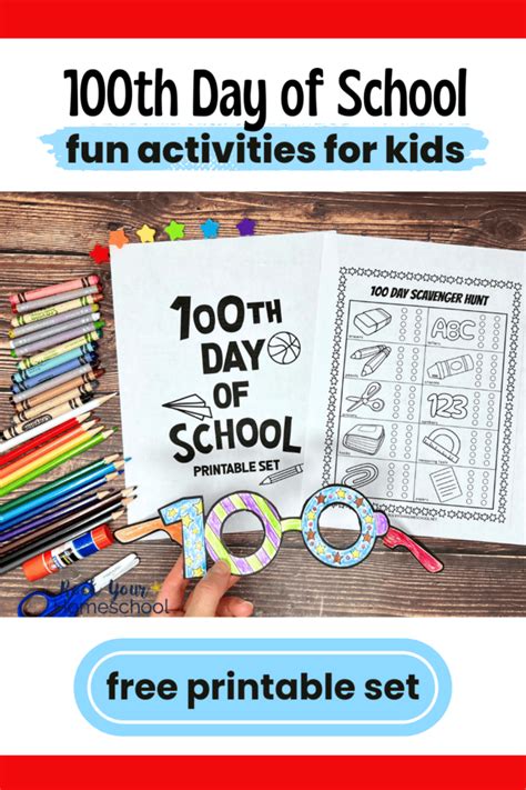 100 Days of School Printables Pack for Tons of Fun (Free)