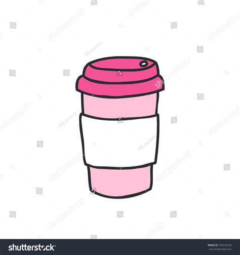 Doodle Icon Take Away Coffee Cup Vector Royalty Free Stock Vector