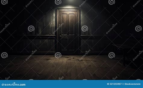 Light Dark Room Open Door Stock Illustration Illustration Of Eerie