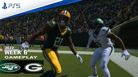 New York Jets Vs Green Bay Packers Week 6 2022 Gameplay Youtube