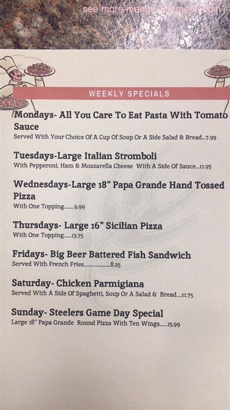 Online Menu Of 2g Brothers Pizza Restaurant Uniontown Pennsylvania