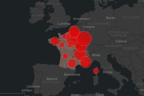 Coronavirus en France une carte pour suivre lévolution de la