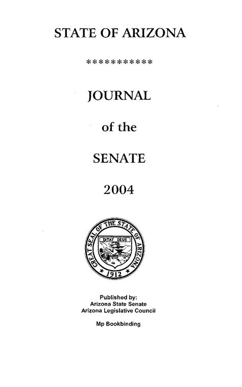 Journal Of The Senate State Of Arizona Forty Sixth Legislature