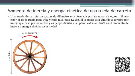 MOMENTO DE INERCIA Y ENERGÍA CINÉTICA ROTACIONAL DE UNA RUEDA DE