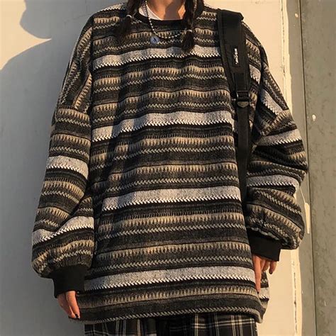 80 S Grandma Sweater Harajuku Mode Style Harajuku Harajuku Fashion Pull Oversize Oversized