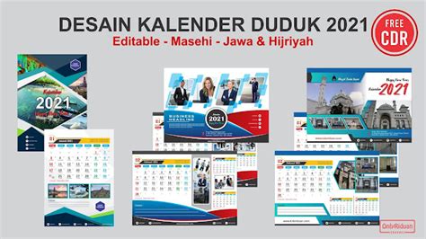 3 Desain Kalender Duduk 2021 Dengan Coreldraw Free Cdr