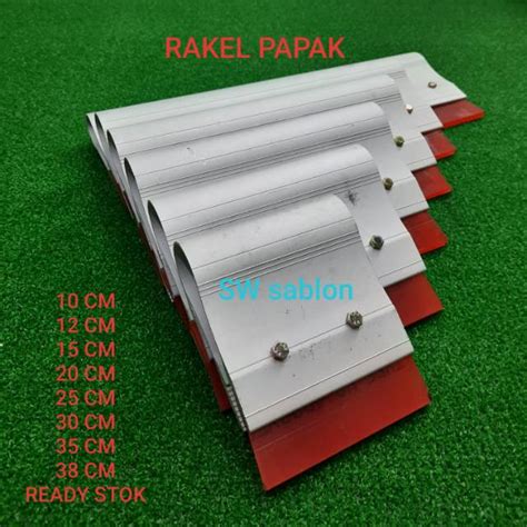 Jual Rakel Sablon Merah Papak Rata Gagang Allumunium Indonesia