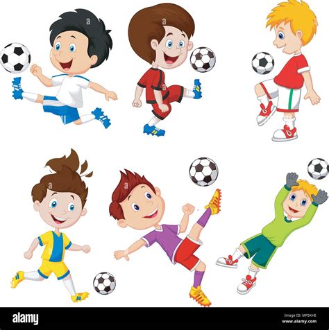 Cartoon Boy Soccer