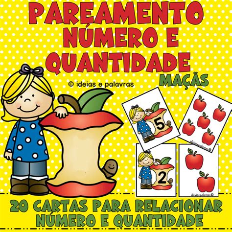 Pareamento N Meros E Quantidade Jogo Pedag Gico Cartas Para