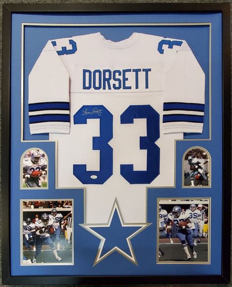 Framed Dallas Cowboys Tony Dorsett Autographed Signed Jersey Jsa Coa