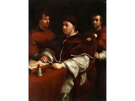 Raffaello Sanzio PORTRAIT OF POPE LEO X WITH TWO CARDINALS MutualArt