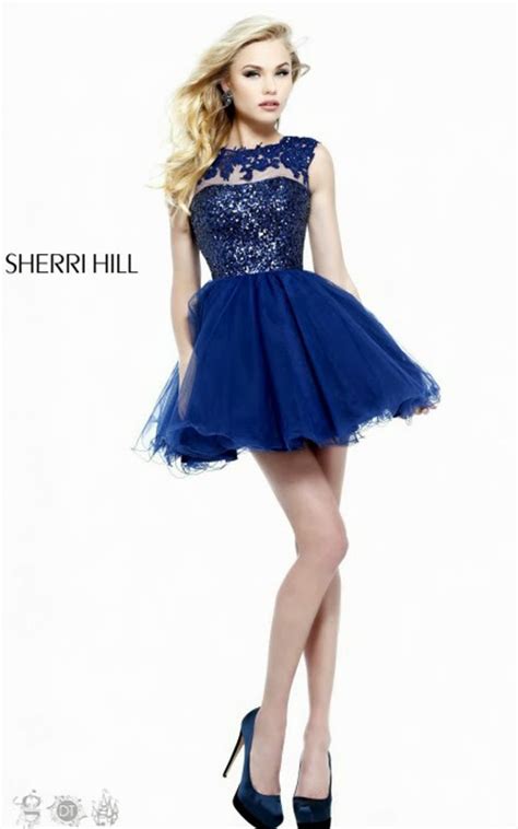 2016 Sexy Prom Gown 2014 A Line Short Prom Dress By Sherri Hill 21217