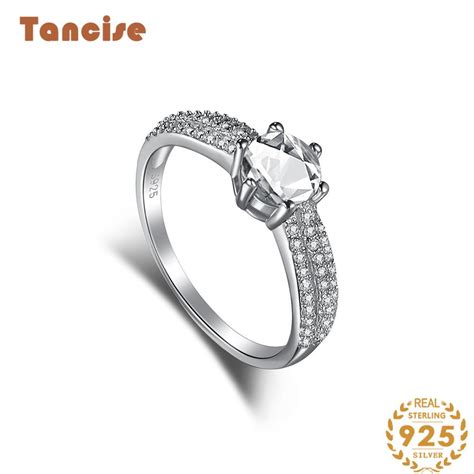 Satın alın Tancise Kadın Klasik 925 Sterling Gümüş Zircon Yüzük