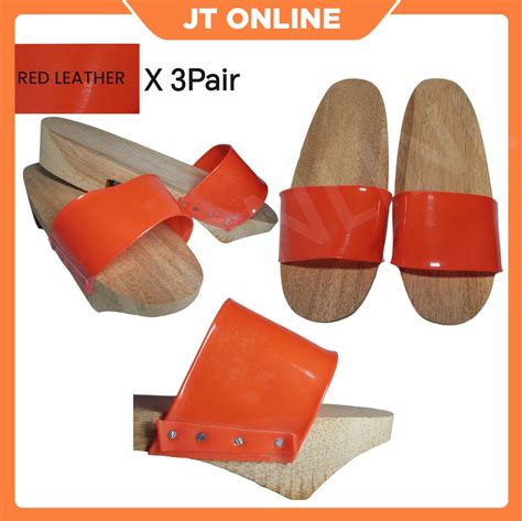 tradisional wooden clogs shoes kasut terompah kayu lazada