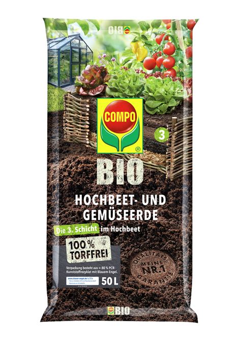 COMPO BIO Hochbeet Erde Torffrei 50 L Bei Edingershops De