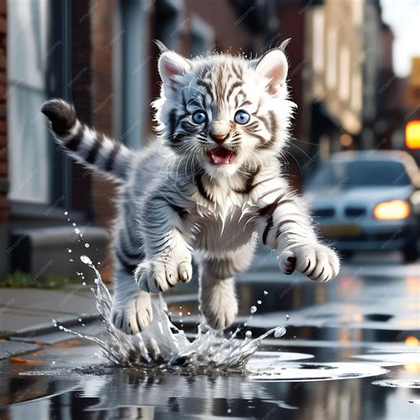Premium Photo | A funny cat look like tiger
