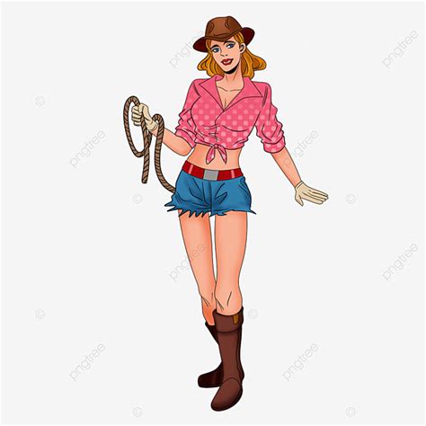 Pop Art Girls White Transparent Rodeo Girl Pop Art Cowboy Pop Art