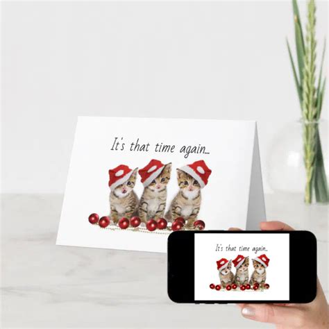 Jingle Cats Meowy Christmas Holiday Card Zazzle