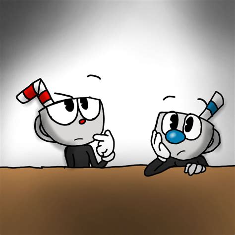 Cuphead And Mugman Art Thanking Something By Lilzoneart94 On Deviantart