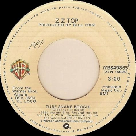 Zz Top Tube Snake Boogie Releases Discogs