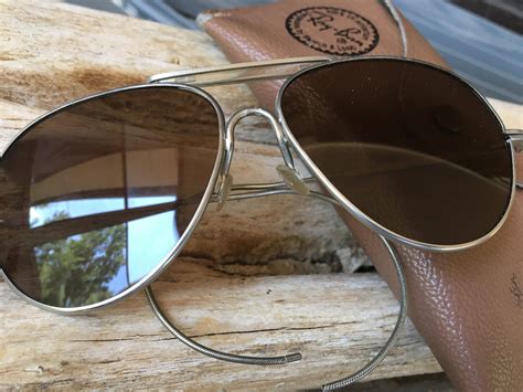 Vintage Aviator Pilot Sunglasses Vintage 1970 S Silver Etsy