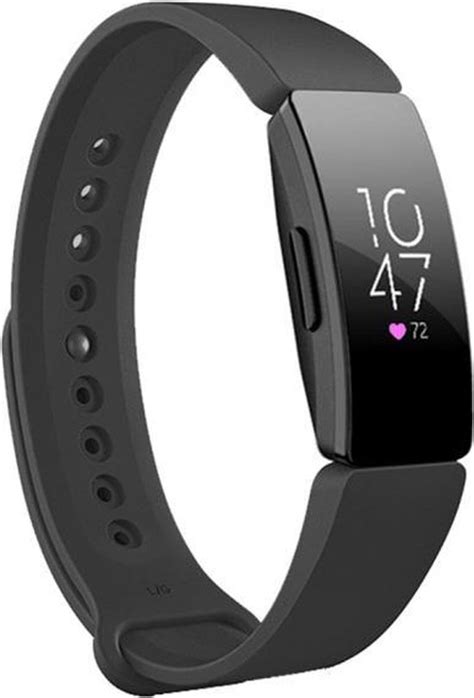 By Qubix Fitbit Inspire Hr Siliconen Bandje Large Zwart Bol