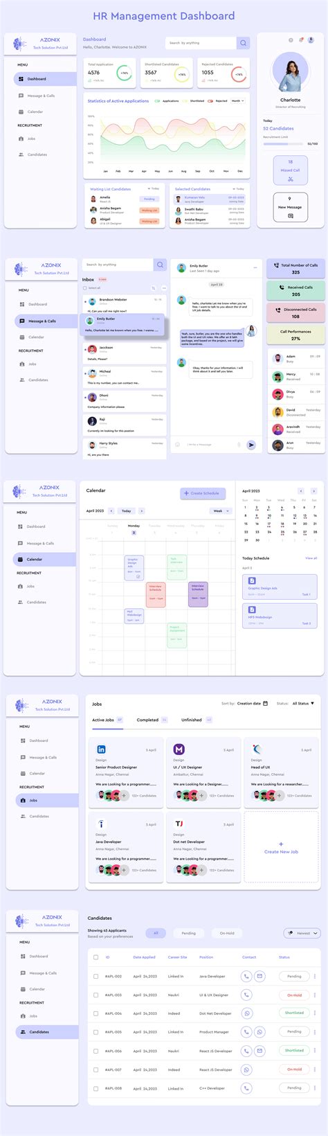 Hr Management Dashboard On Behance